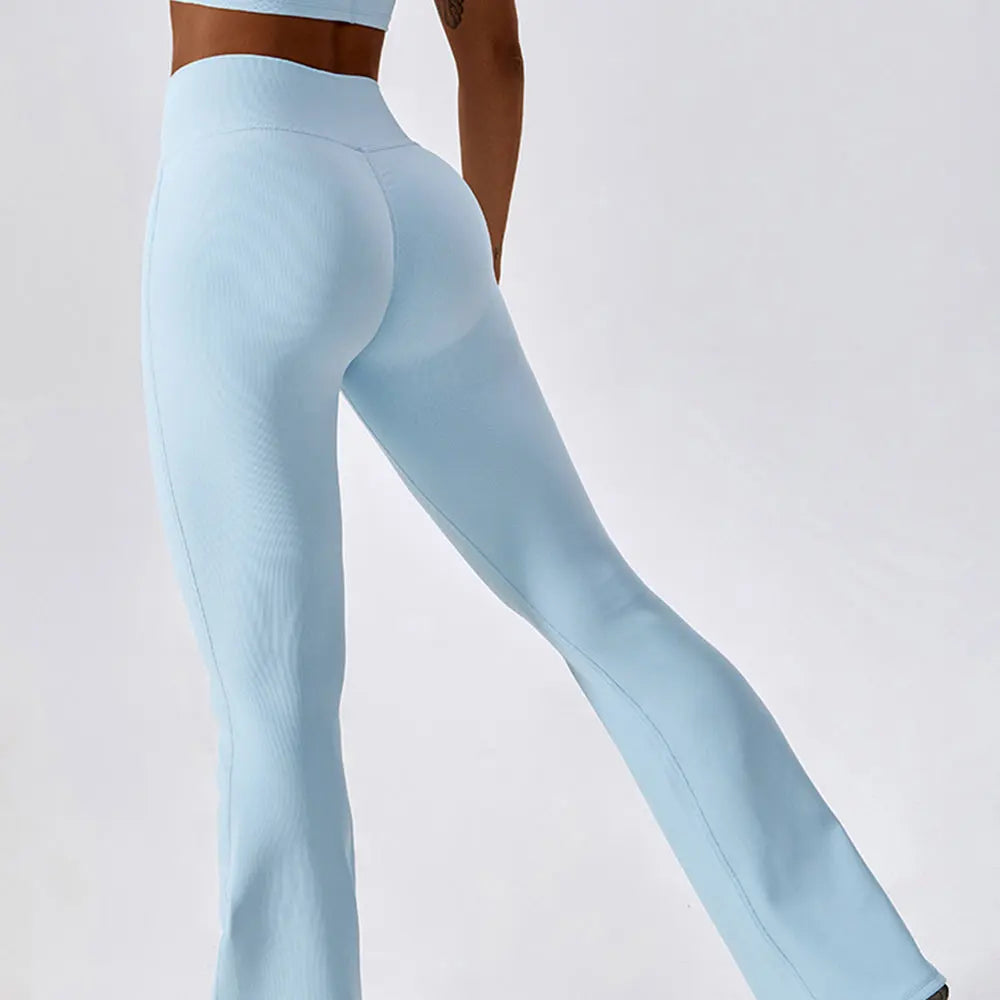 Flared Leggings for Women, High Waist and Wide Legs