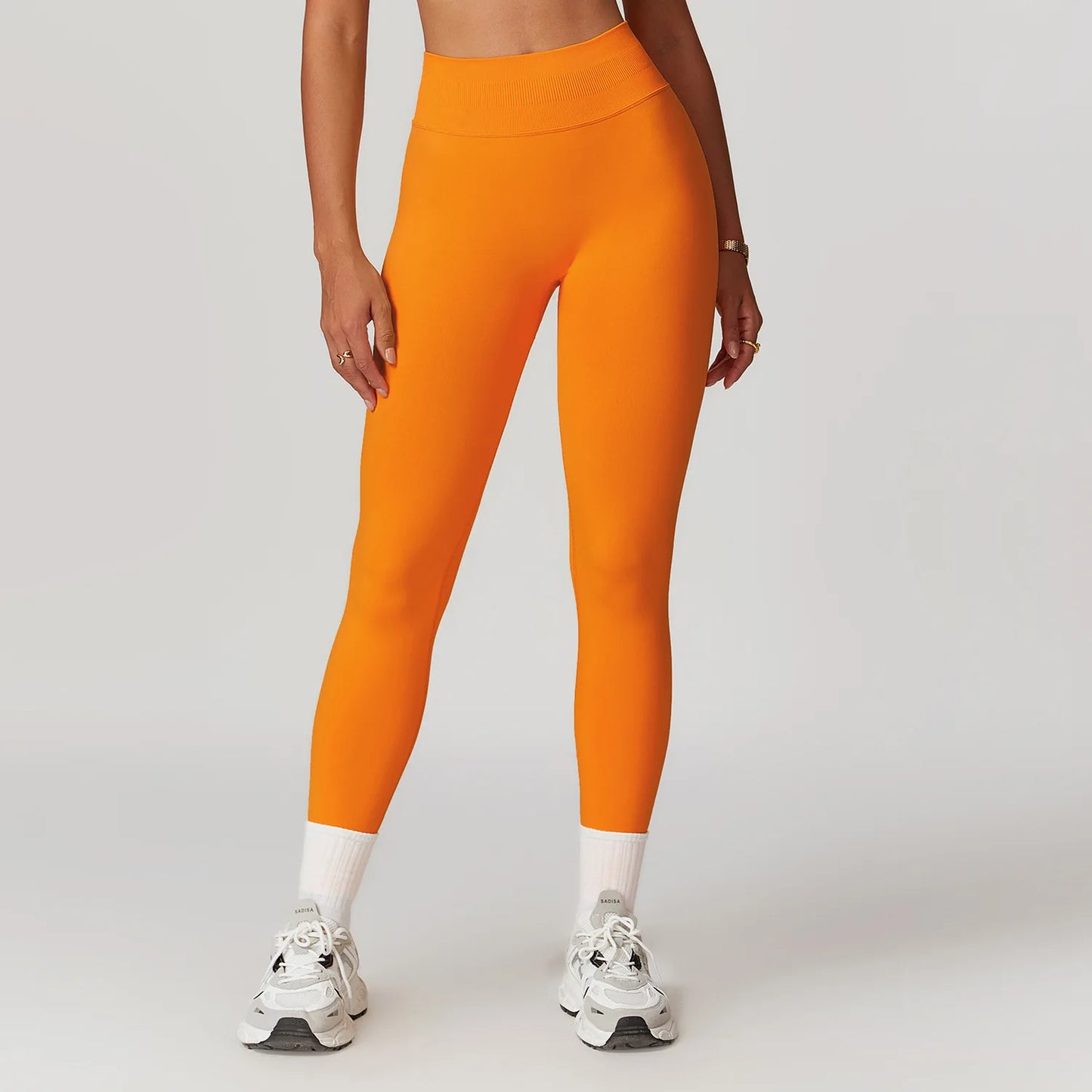 Ribbed Fitness Leggings - Women's High Waist Yoga &amp; Sports Tights