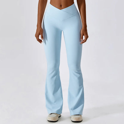 Flared Leggings for Women, High Waist and Wide Legs