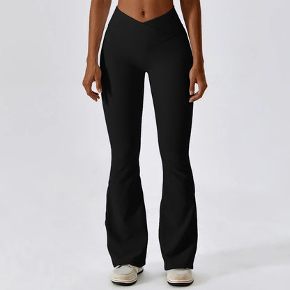 Flared Leggings for Women, High Waist and Wide Legs