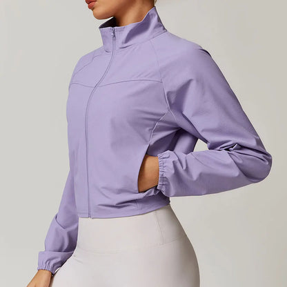Women's Yoga Windproof Sports Jacket - Quick Drying &amp; Breathable
