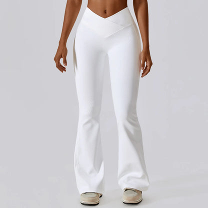 Flared Leggings for Women, High Waist and Wide Legs