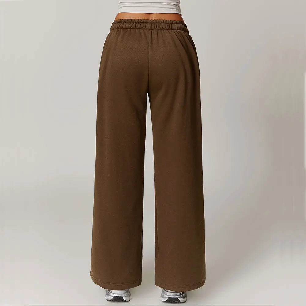 Winter Plush Loose Sports Trousers for Women.