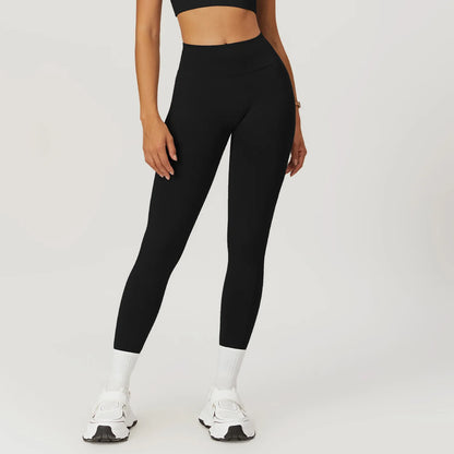 Ribbed Fitness Leggings - Women's High Waist Yoga &amp; Sports Tights