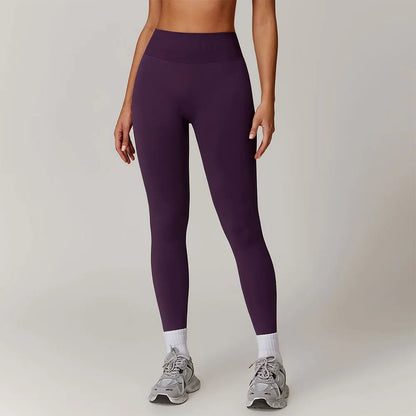 Ribbed Fitness Leggings - Women's High Waist Yoga &amp; Sports Tights