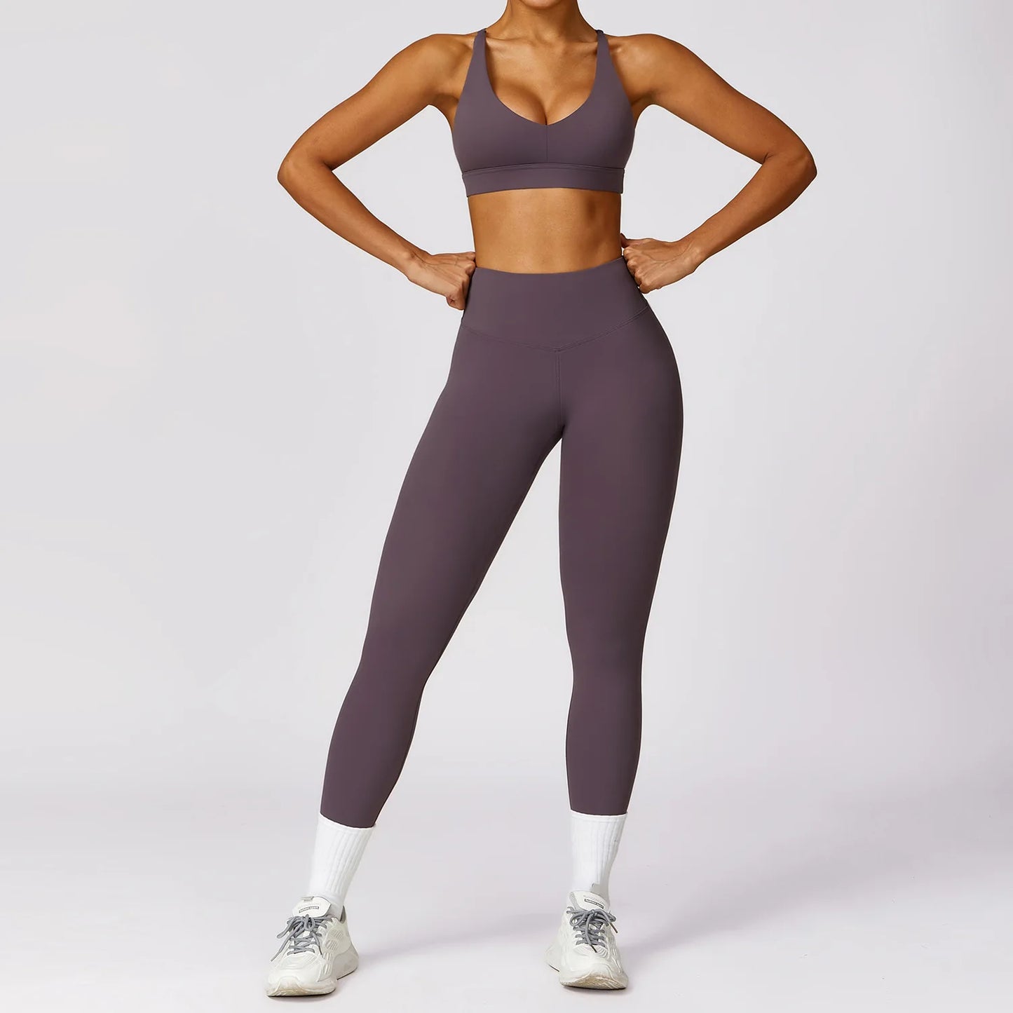 Women's 2 Piece Yoga Set, Crop Top and High Waist Leggings